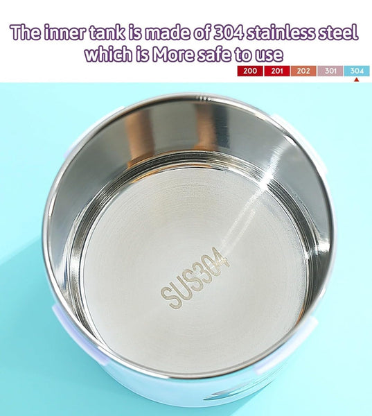 Stylish Insulated Vacuum Soup Jar with Spoon & Straw ( 1 pc )
