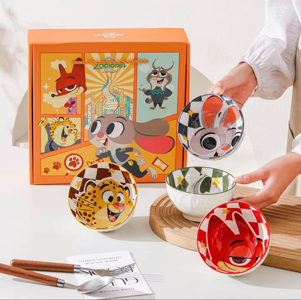Zootopia Ceramic Bowl Set