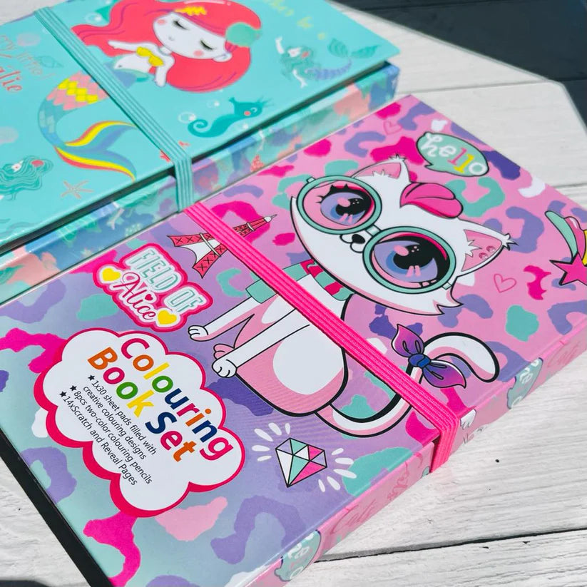 Dual Coloring Book with Dual Pencil Colors – The Peppy Door
