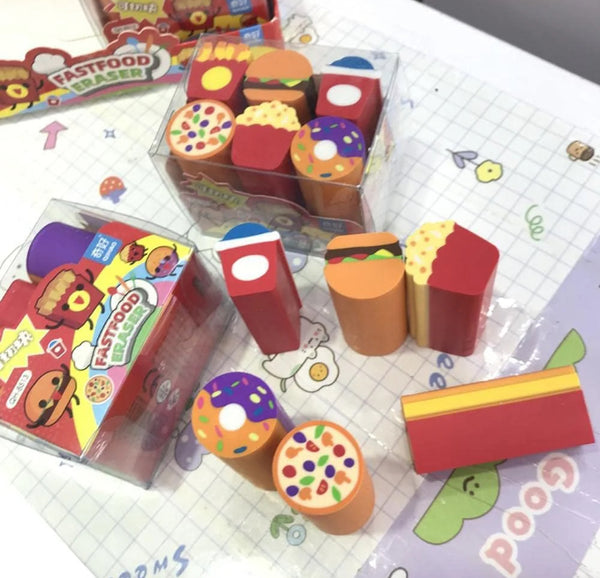 Whimsical Fast-Food Delight: The Playful Pencil Eraser with Precision and Style