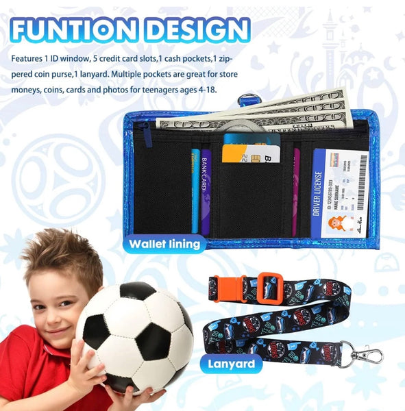 Kids Cartoon Tri-Fold Wallet Durable & Stylish