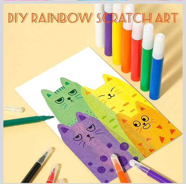 DIY Rainbow Scratch Art