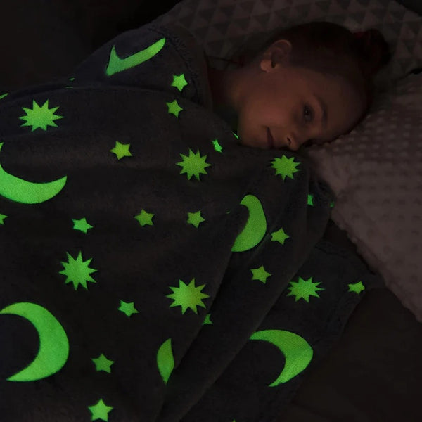 Glow in the dark Plush Blanket (Assorted color and design)