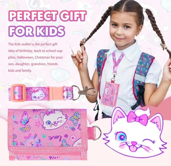 Kids Cartoon Tri-Fold Wallet Durable & Stylish