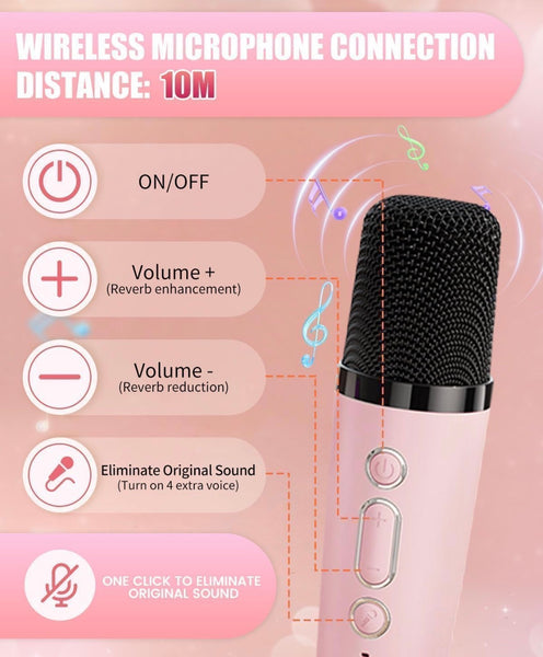 Portable Bluetooth Karaoke Speaker with Mic