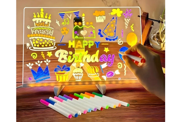 3D Acrylic LED Desk Message Board - Magic Board