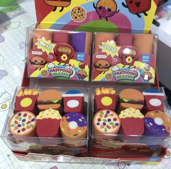 Whimsical Fast-Food Delight: The Playful Pencil Eraser with Precision and Style