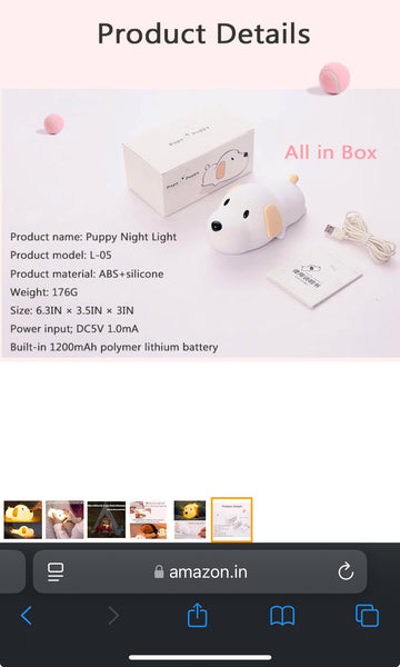 Dog Touch Night Lamp