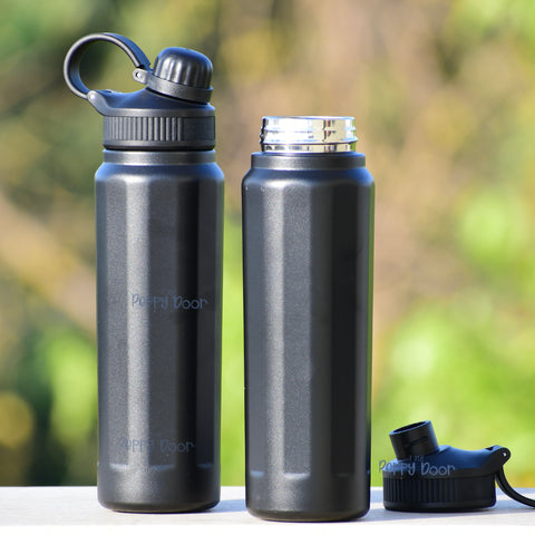 Black Matte Premium Black Stainless Steel Bottle