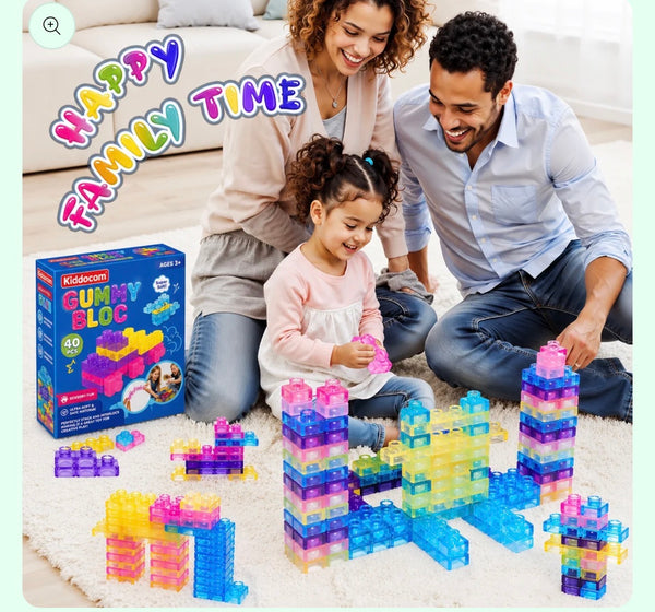 Gummy Blocks - 40pcs | Montessori, Sensory, Squishy and Stretchable