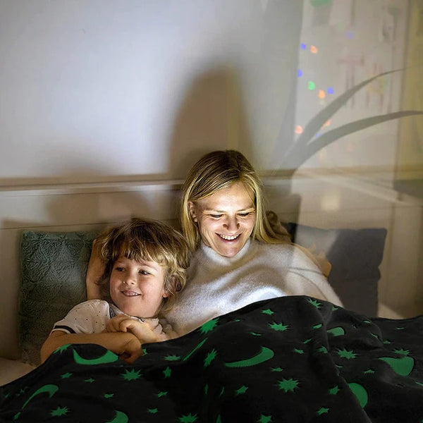 Glow in the dark Plush Blanket (Assorted color and design)