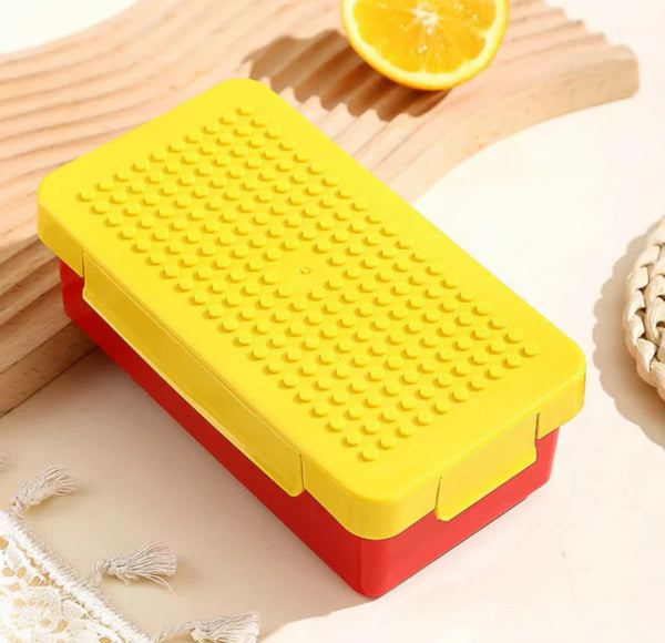Lego Blocks Design 800ml BPA Free Leak-Proof Lunch Box with 250ml 2 Container