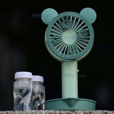 Mini Hand Fan with Bubble Bottles