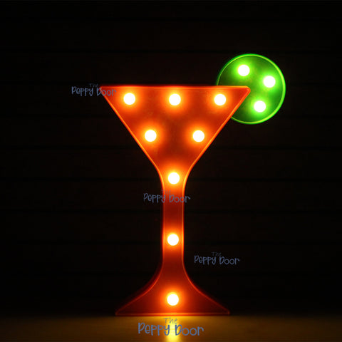 Cocktail marquee light