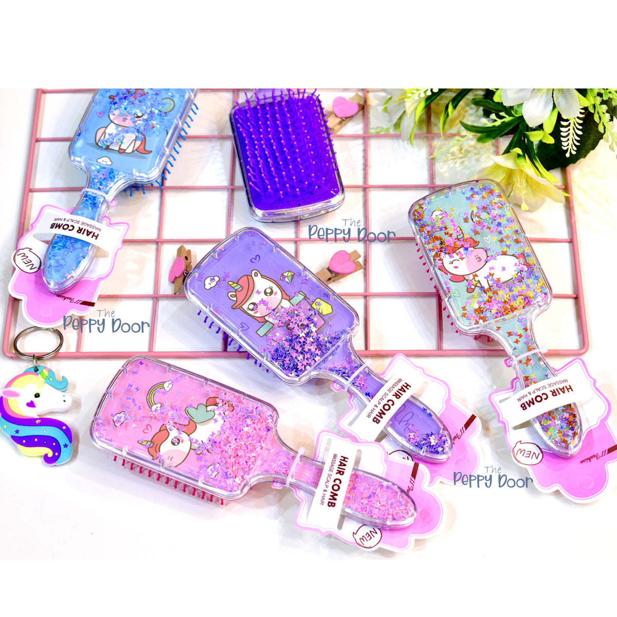 Unicorn Hairbrush The Peppy Door