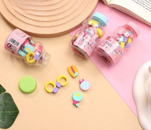 Mini Erasers in a Bottle